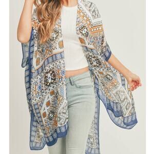 Boho Ornate Patchwork Lightweight Kimono Wrap